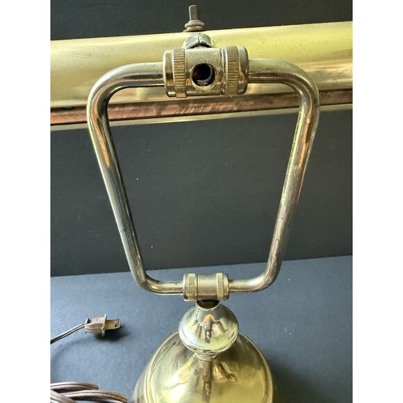 Vtg. Lamp Underwriters Laboratories Brass Bankers Piano Student Desk Adjustable - Picture 6 of 13